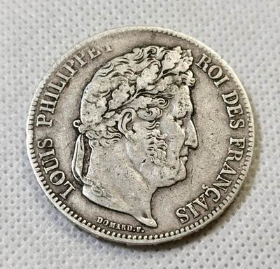 甄臻铺-世界币章拍卖（第44期）精品场拍品征集中，送拍享返佣金等优惠多多 - 好品相法国1842菲利普一世五法郎银币，原味老包浆，少见W厂，非常不错的品相，光银价就315元了，后市行情见长，这枚好品值得入手，细节见图