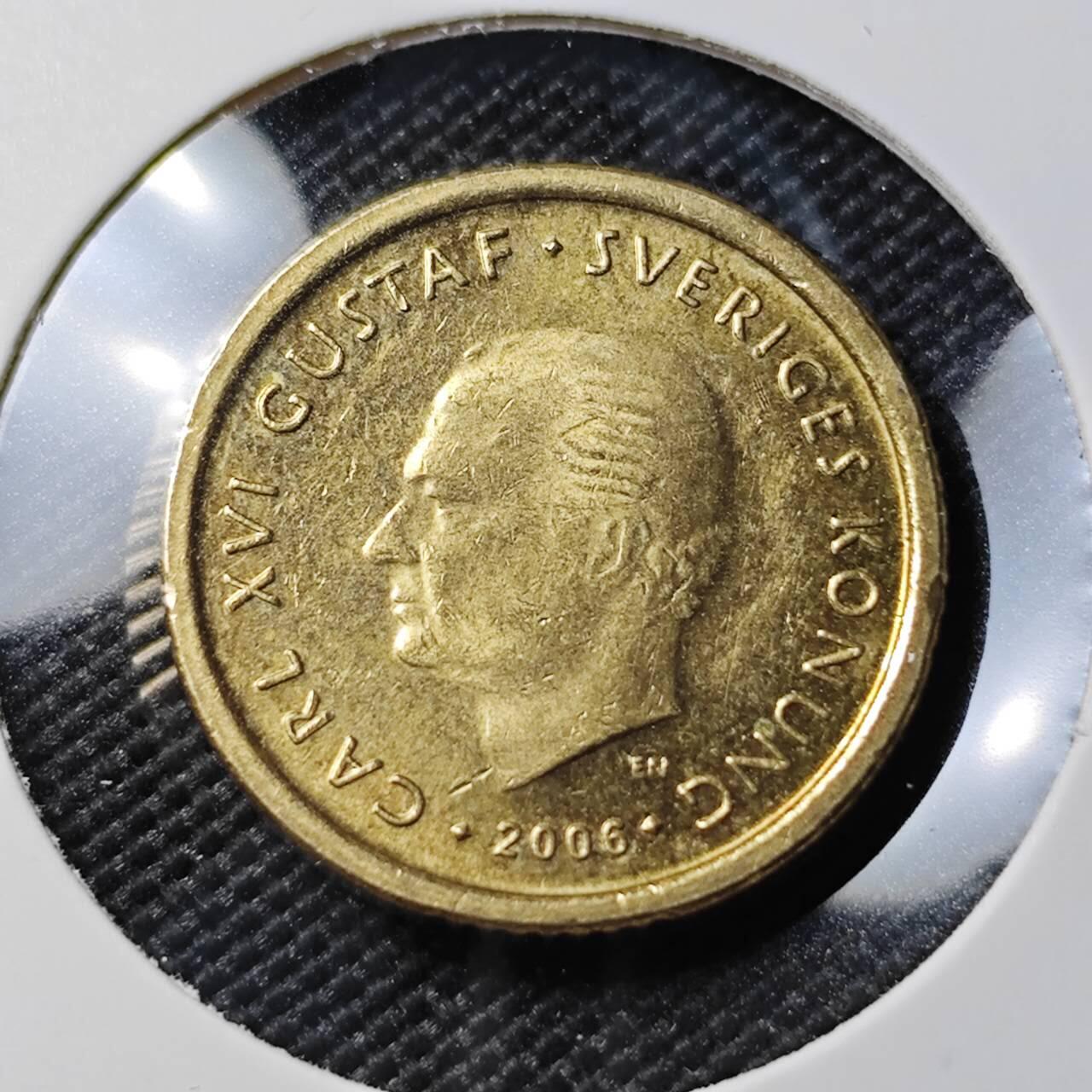 KK钱币收藏小铺 第382期  2月预留时间 周末发货 2006瑞典10克朗 好品