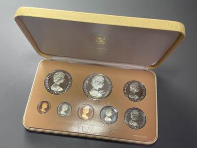 回流1222 - 盒装全新 库克群岛1978年精制套币（含一枚5元大银币）发行量极少