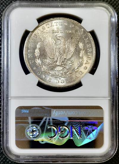甄臻铺-世界币章拍卖（第44期）精品场拍品征集中，送拍享返佣金等优惠多多 NGC-MS64 1879年S版美国摩根，早期年份，淡淡包浆极美