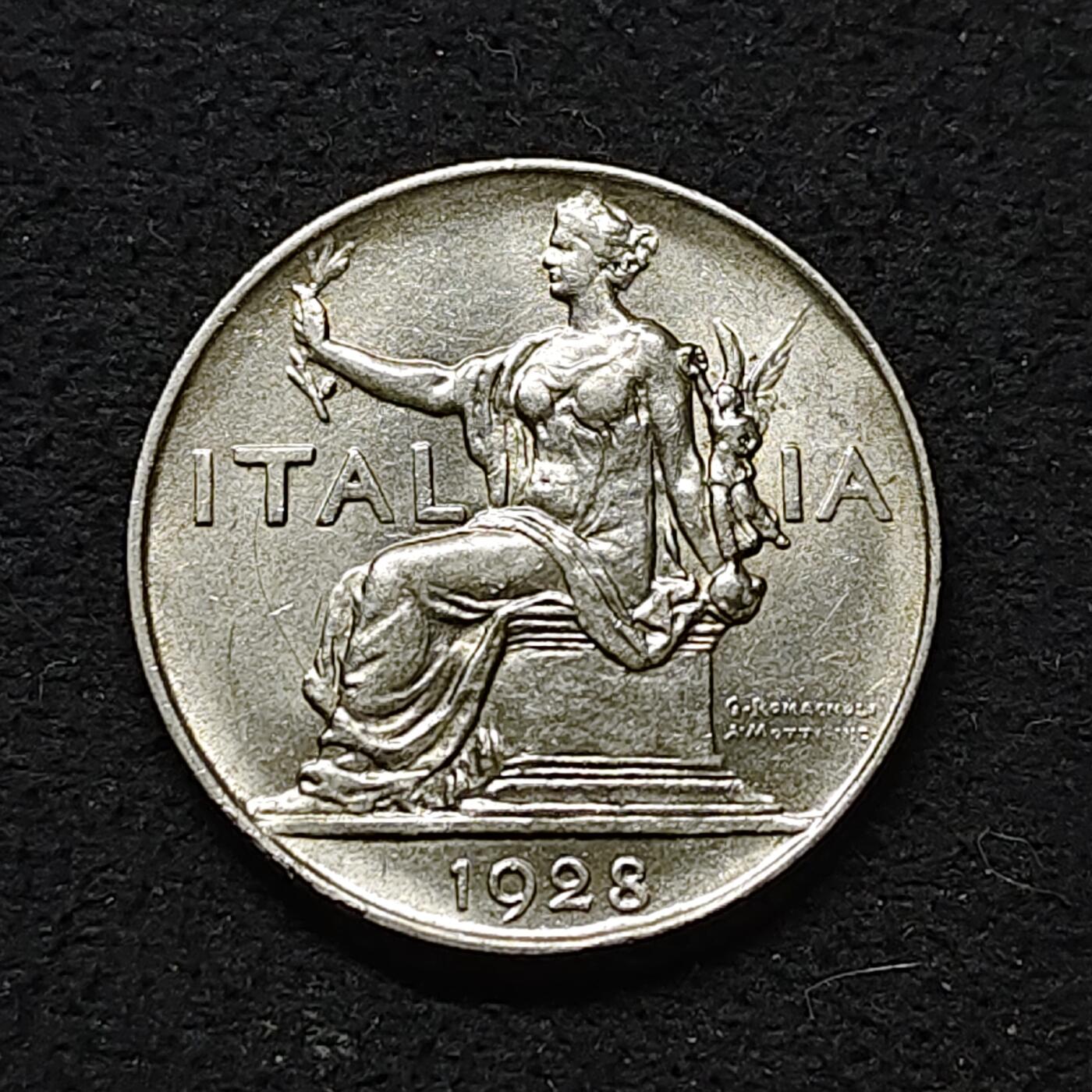 【全场包邮】纯粹捡漏拍486场（免费代拍第23场） 意大利1928年1里拉 UNC品相