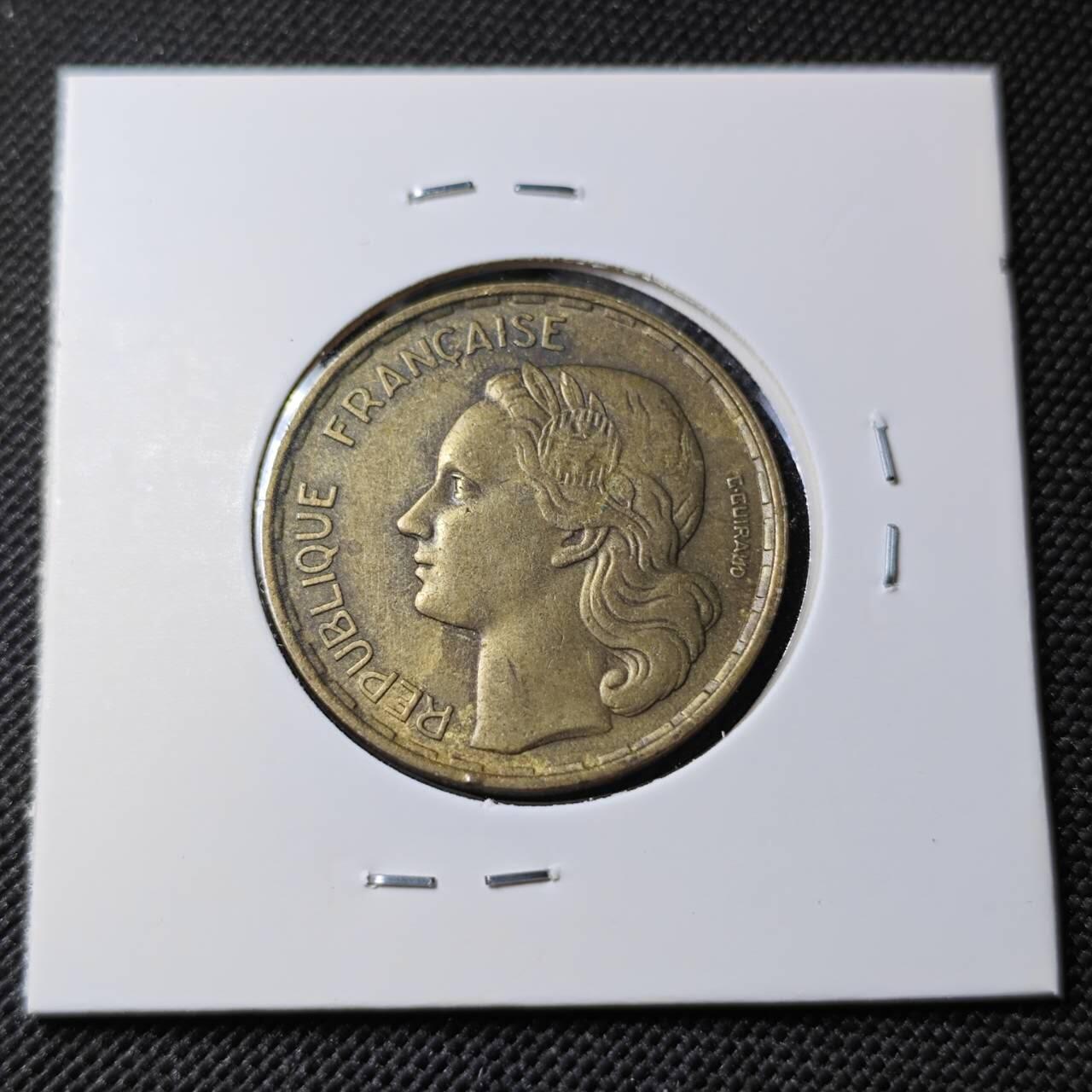 KK钱币收藏小铺 第382期  2月预留时间 周末发货 1953法国50法郎 