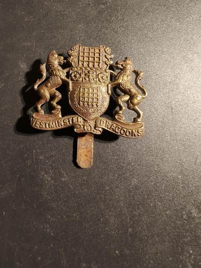 老王徽章第170期 - 英国威斯敏斯特龙骑兵团帽徽     一战时期