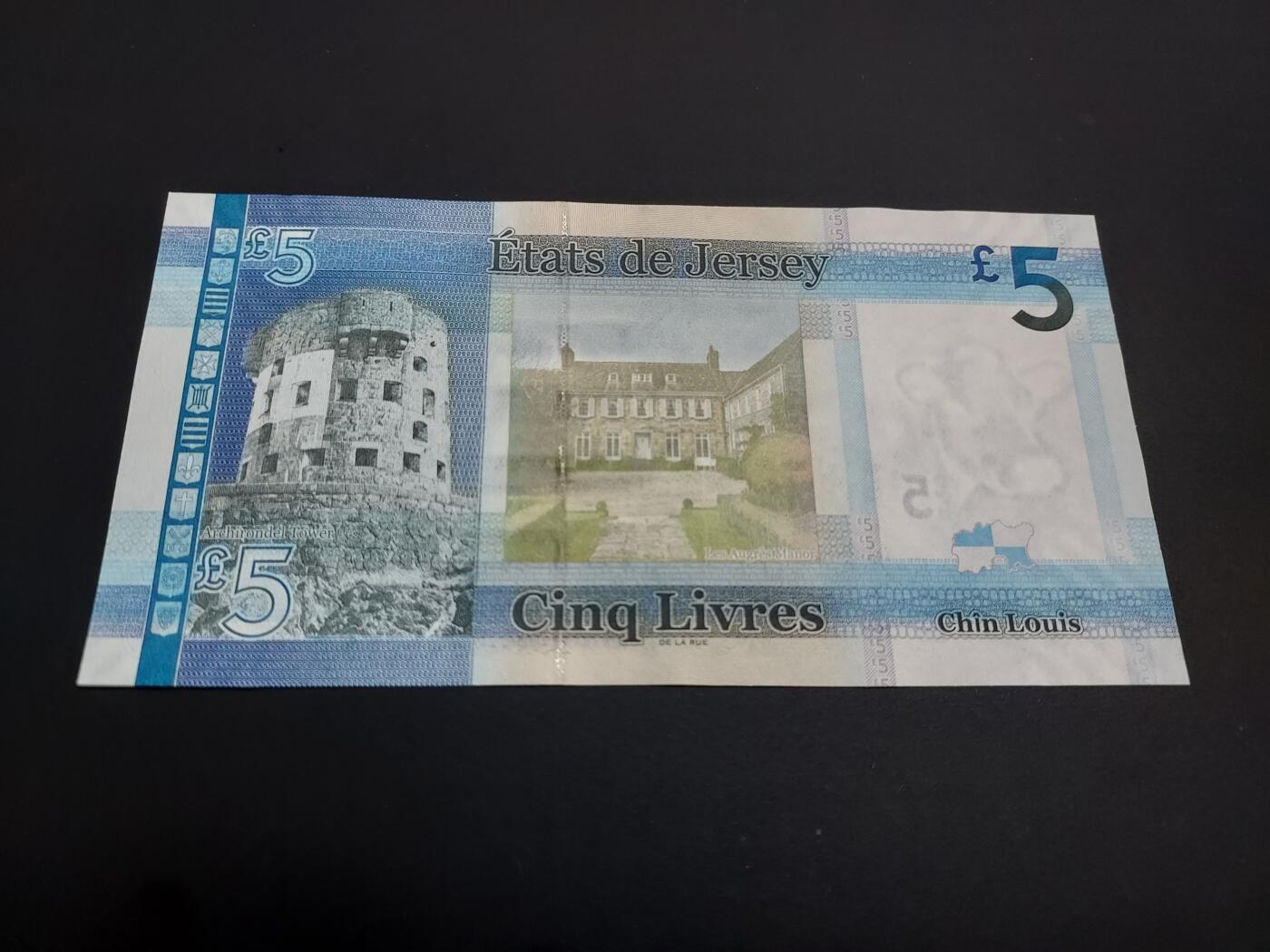 博彦收藏    12月22日 8点 钱币专场 全场包邮 泽西岛 女皇5镑 UNC