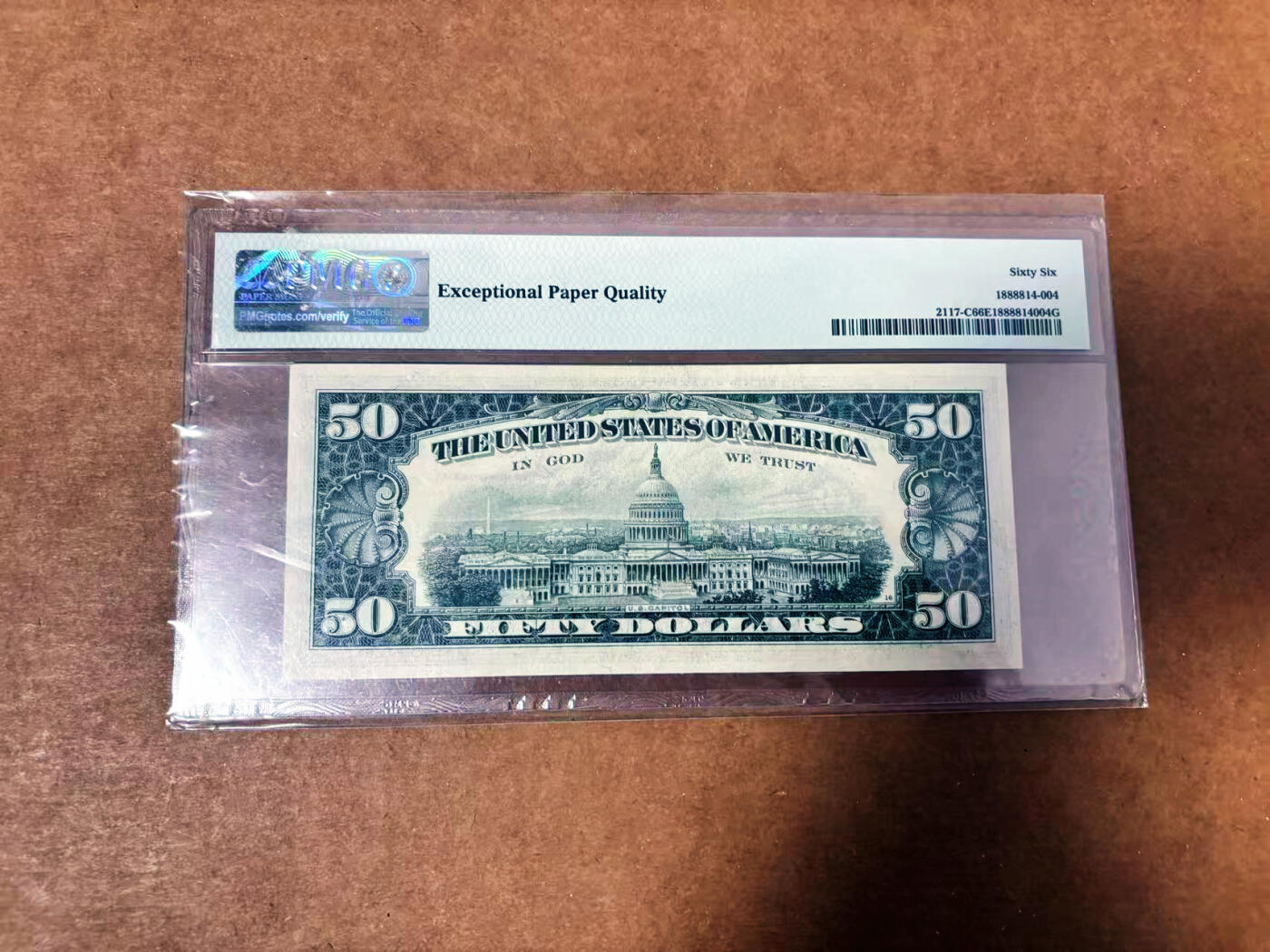 【Blue Auction】世界纸币精拍第764期——18级TOP拍卖/信誉/品质/专业/高效💫 美国 1969C 50美金 PMG66EPQ