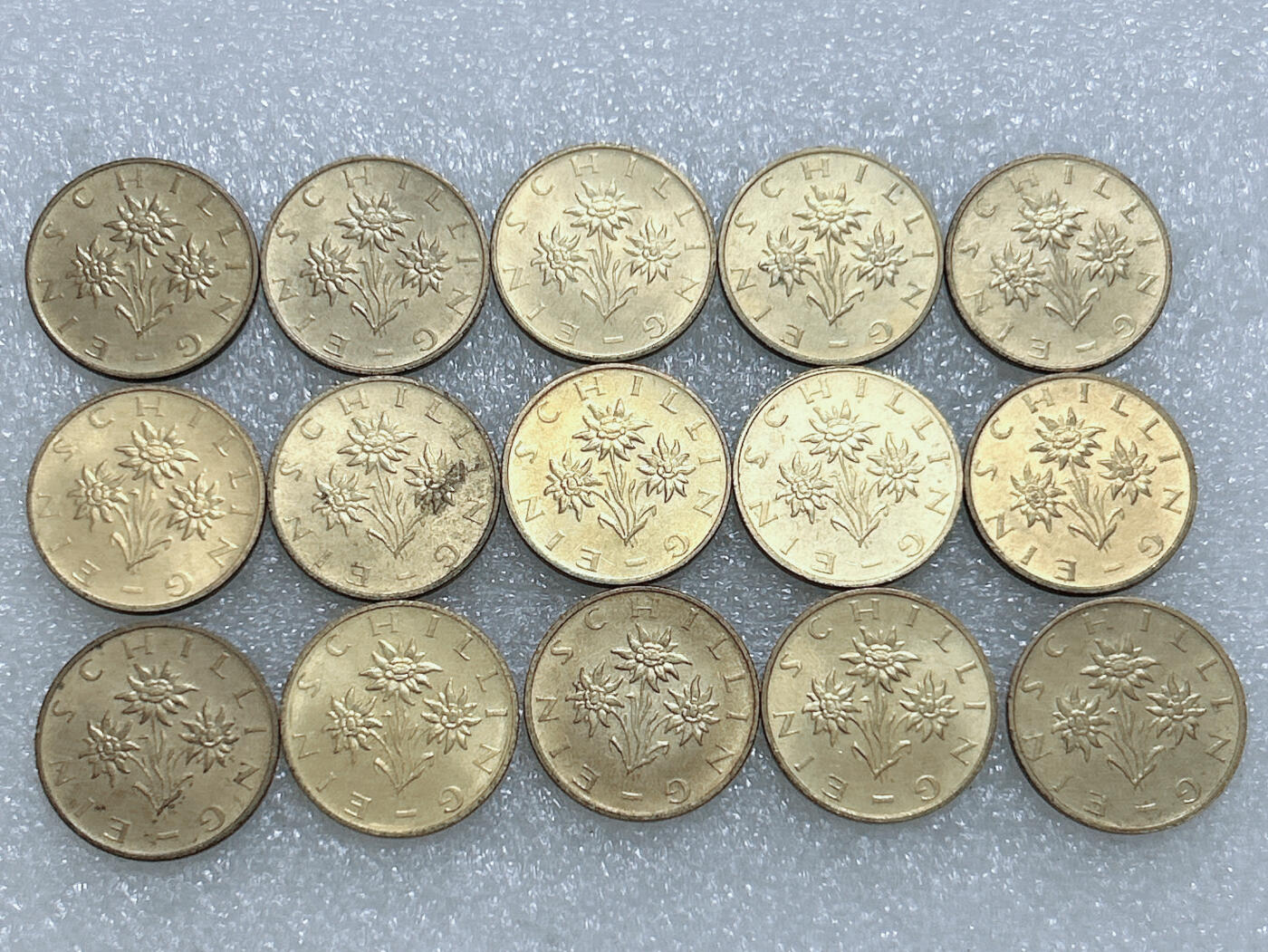 第一海外回流一元起拍收藏 散集专场  第277期 奥地利1先令硬币 15枚 原光品