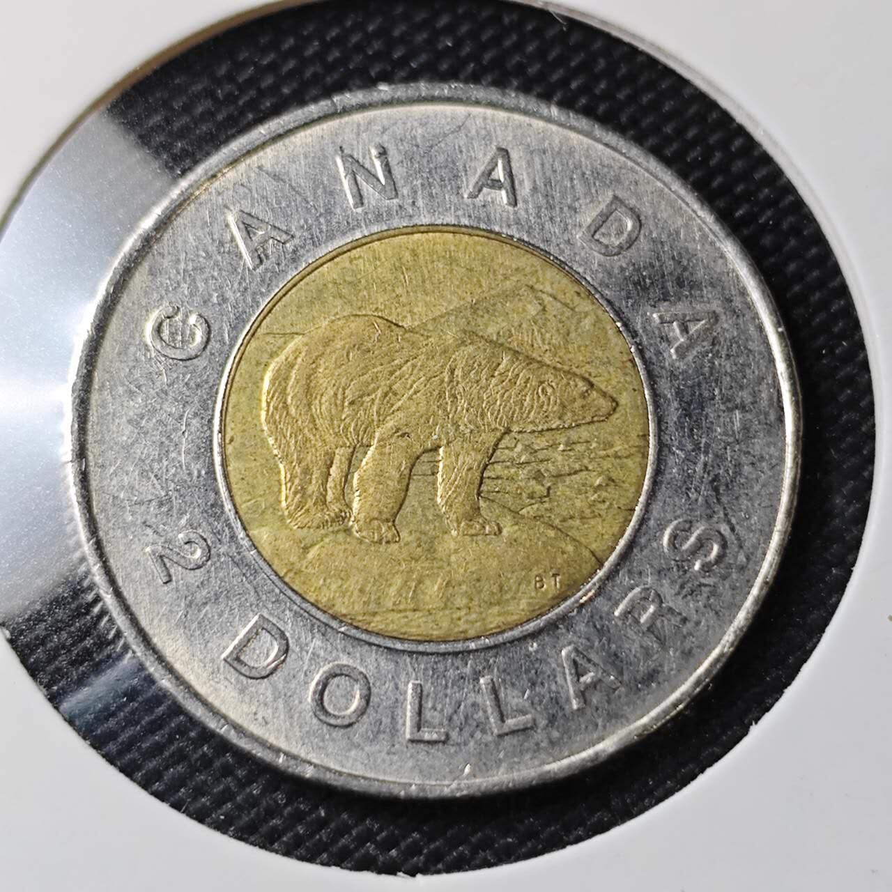 KK钱币收藏小铺 第382期  2月预留时间 周末发货 1996加拿大2元  