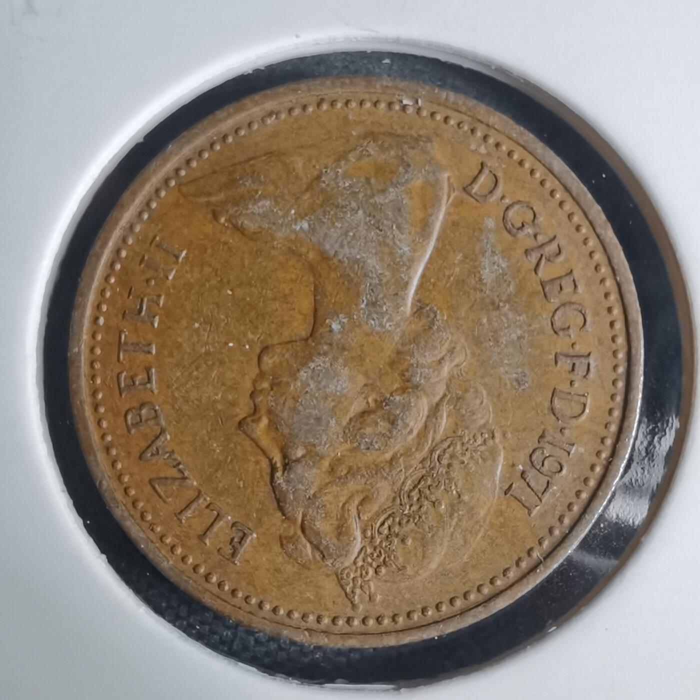 沼泽如烟--第939场 英国1971年1便士