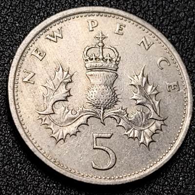 泉币菌-第150场-精品福利场 - 英国 5便士 伊莉莎白二世青年女王 大版 24mm 