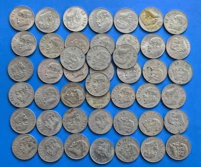 外国优质老铜币高银银币，周六九点倒数截拍，满百包邮，持续收拍 - 墨西哥1970年-1983年1比索46枚