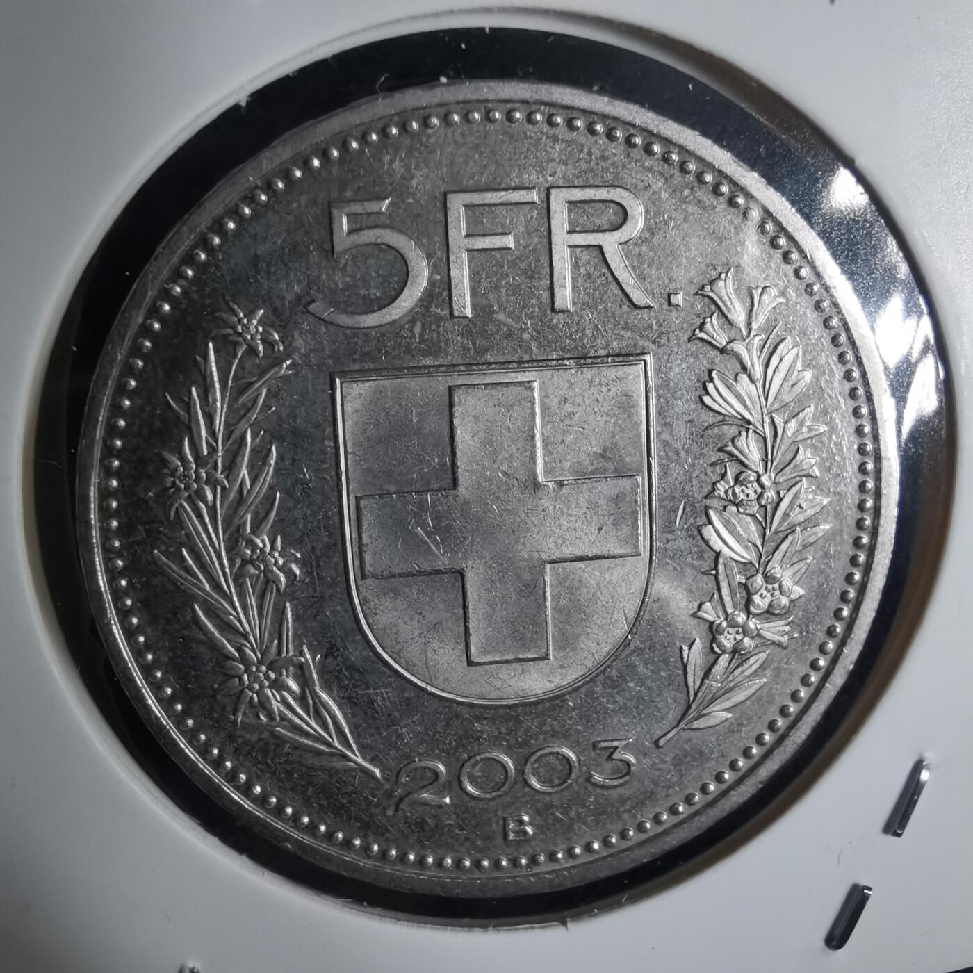 沼泽如烟--第939场 瑞士2003年5法郎