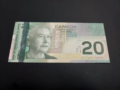 博彦收藏    12月22日 8点 钱币专场 全场包邮 - 加拿大 女皇20元 UNC 95品