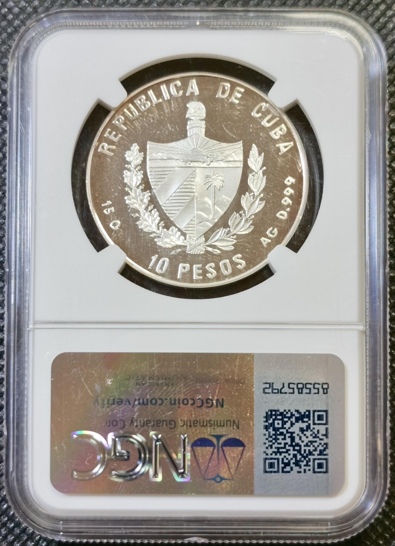 甄臻铺-世界币章拍卖（第44期）精品场拍品征集中，送拍享返佣金等优惠多多 NGC-PF67ULTRA CAMEO 古巴 1997年 10比索 古巴古代七大奇迹系列-宙斯神殿 （15克/35.8mm/999银）