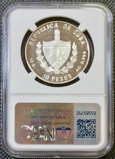 甄臻铺-世界币章拍卖（第44期）精品场拍品征集中，送拍享返佣金等优惠多多 NGC-PF67ULTRA CAMEO 古巴 1997年 10比索 古巴古代七大奇迹系列-宙斯神殿 （15克/35.8mm/999银）
