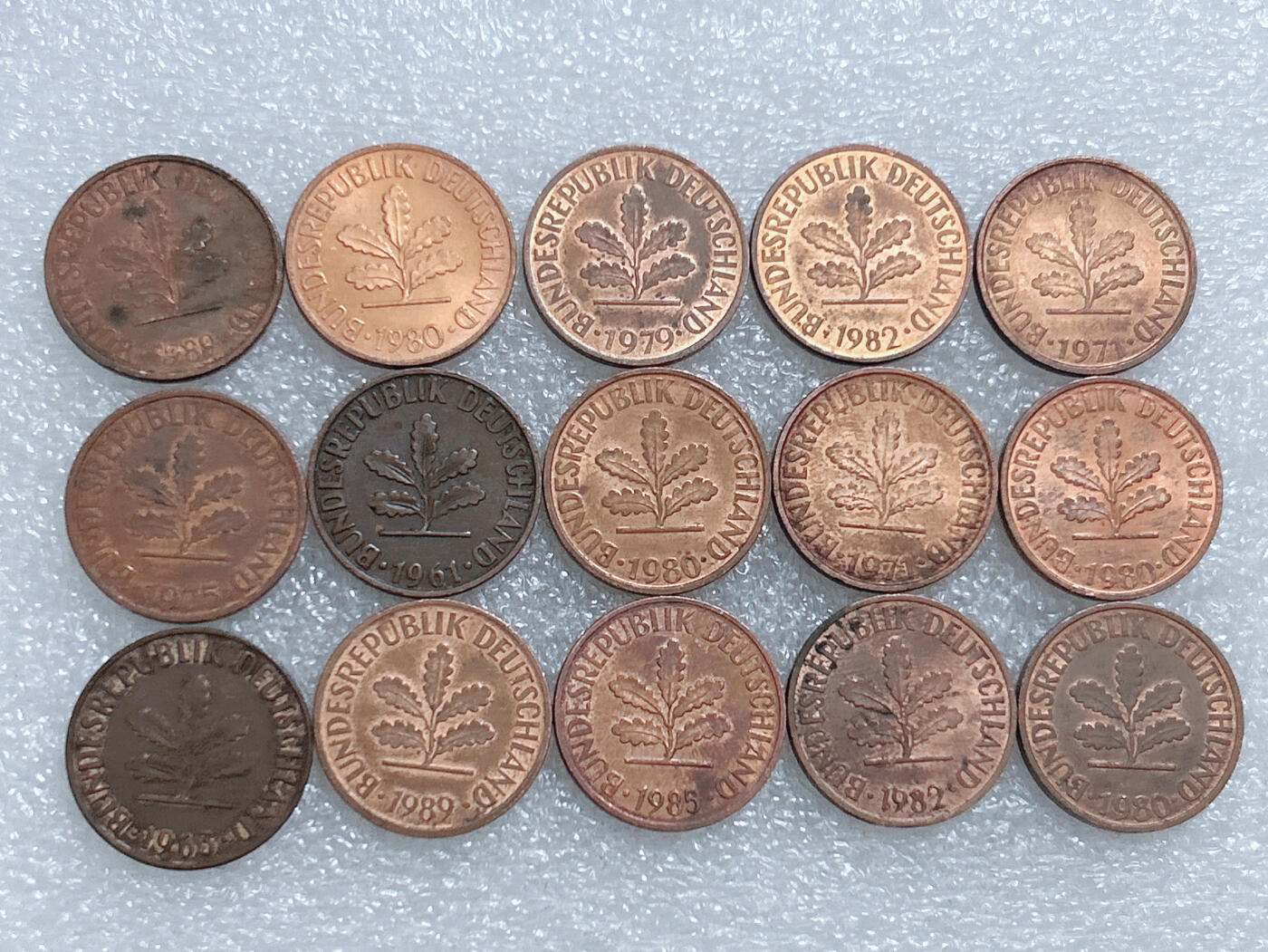 第一海外回流一元起拍收藏 散集专场  第277期 德国2芬尼硬币 15枚