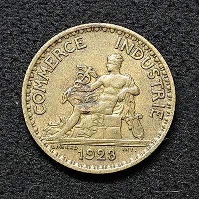 【全场包邮】纯粹捡漏拍486场（免费代拍第23场） - 法国工商会版1923年商神赫尔墨斯1法郎