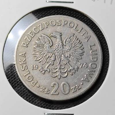 KK钱币收藏小铺 第382期  2月预留时间 周末发货 - 1974 波兰20茲罗提 纪念币