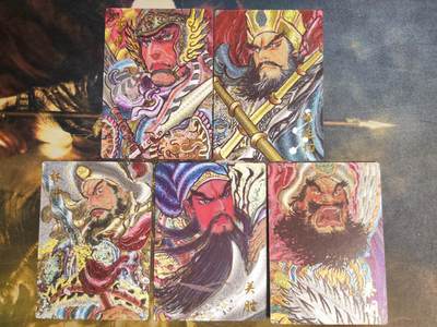 阳大大卡牌拍卖第87期（持续收拍品，周六晚上九点截拍，进群福利早知道） - 昆仑万象陈岱青绘曹操故事权迎东梁山五虎将一组五张