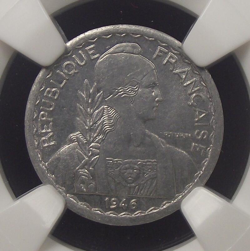【NGC-MS65-66】法属印支1946年5分MS顶级大全套