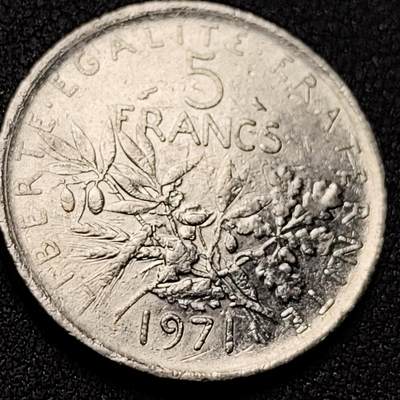 泉币菌-第151场-精品福利场 -  法国5法郎 直径29mm播种少女 