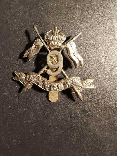 老王徽章第170期 - 英国第9枪骑兵团帽徽     一战时期