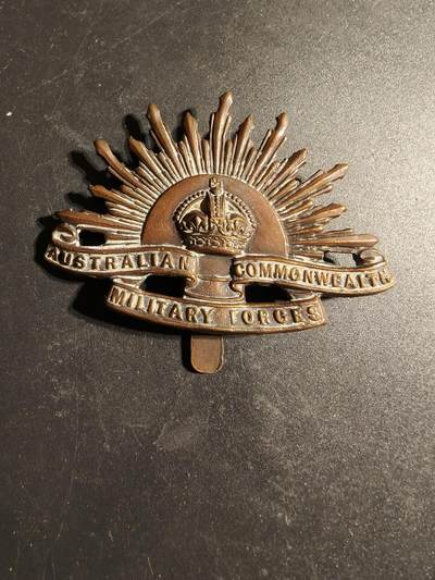 老王徽章第170期 - 英联邦皇家澳大利亚远征军帽徽    一战时期