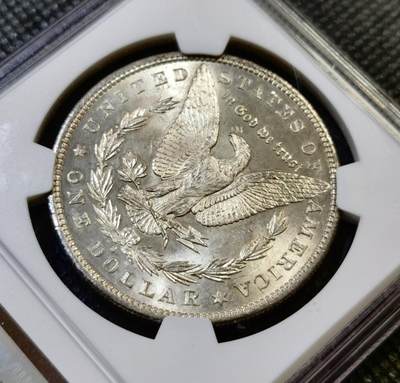 甄臻铺-世界币章拍卖（第44期）精品场拍品征集中，送拍享返佣金等优惠多多 NGC-MS64 1879年S版美国摩根，早期年份，淡淡包浆极美