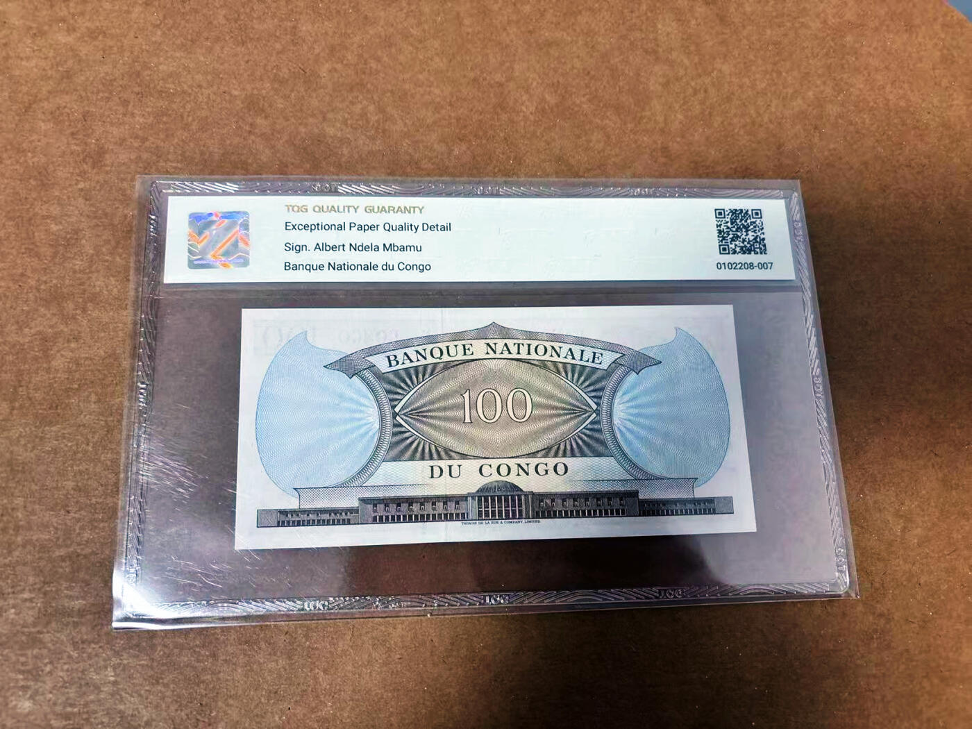 【Blue Auction】世界纸币精拍第764期——18级TOP拍卖/信誉/品质/专业/高效💫 刚果 1962年100法郎 TQG66EPQ 