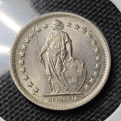 KK钱币收藏小铺 第382期  2月预留时间 周末发货 - 1968瑞士1/2半法郎 好品
