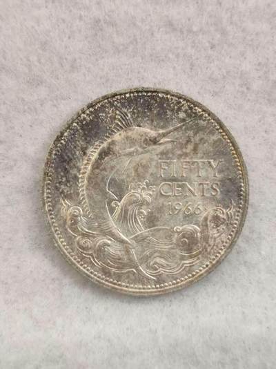 G&W世界散币，银币处理专场（第39场） - 巴哈马1966年50分  银币