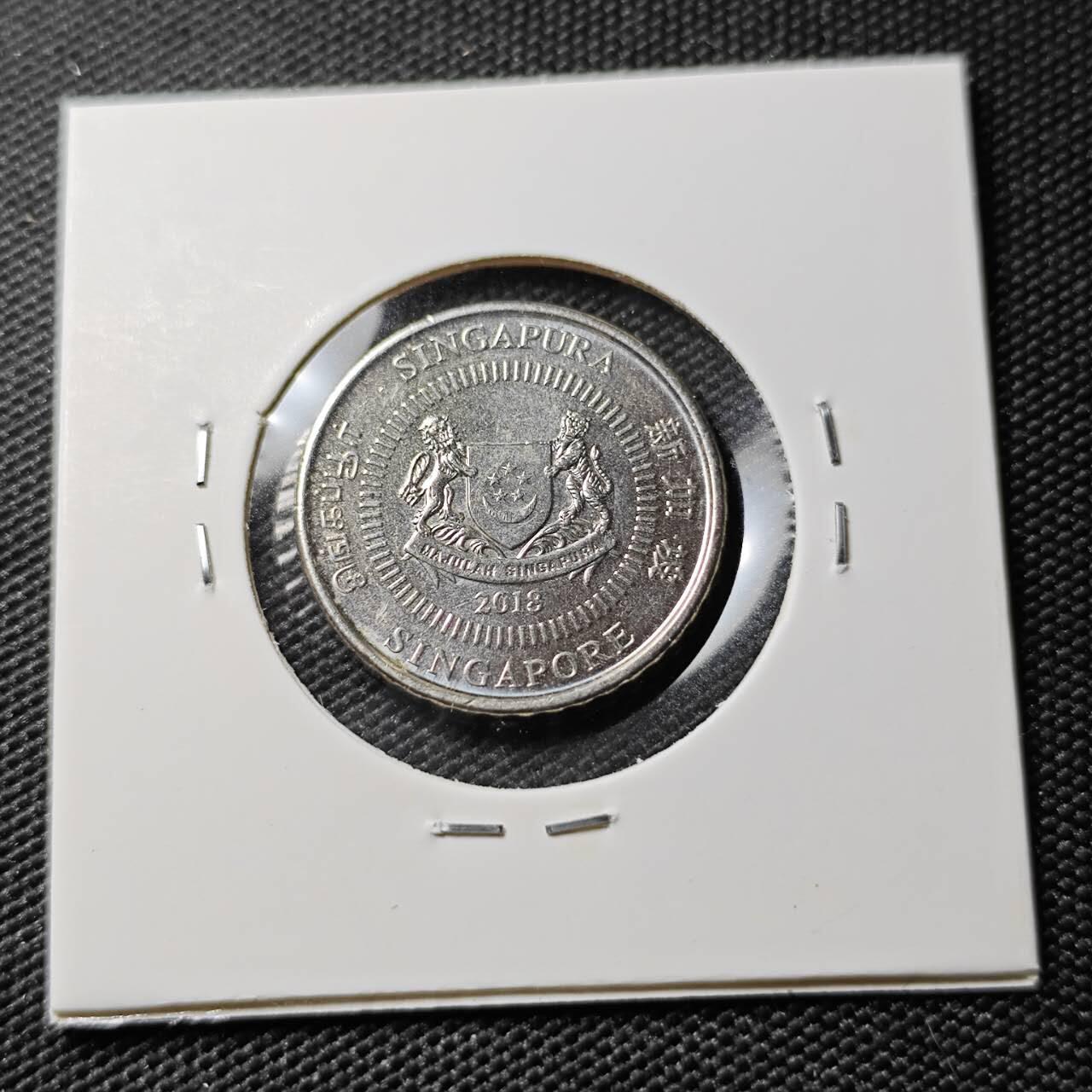 KK钱币收藏小铺 第382期  2月预留时间 周末发货  2018新加坡50分