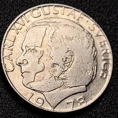 泉币菌-第150场-精品福利场 - 瑞典王国 1克朗硬币 直径25MM 