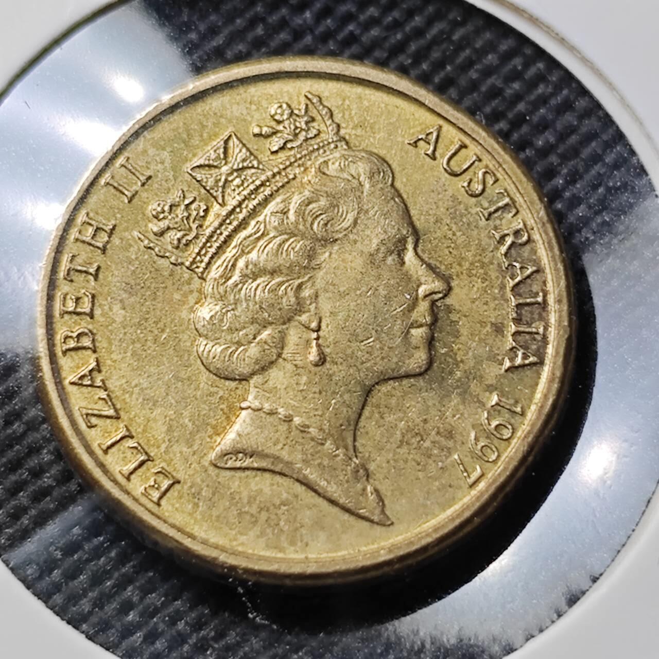 KK钱币收藏小铺 第382期  2月预留时间 周末发货  1997澳大利亚土著人2元