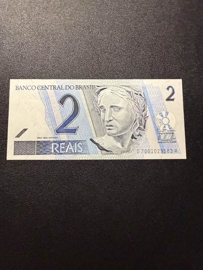 第14期 库存低价起拍 - 巴西2001年 2瑞尔 全新unc