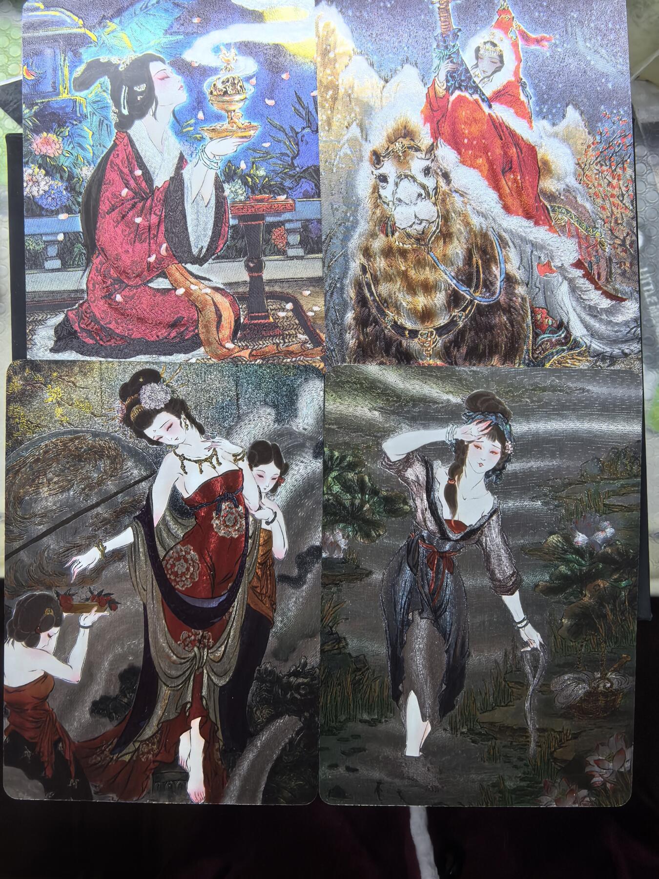 琦卡当当铺～第26期★★各种小漏~支持寄存★★~【9点40结束】扫码加群抽[包邮券]~ 燎原-彫仙-列仙传下卷-项目特卡-四大美女-套卡-4张