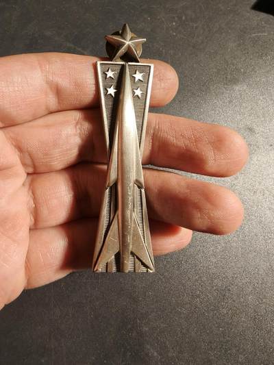 老王徽章第170期 - 美国导弹操作手中级技能章    3英寸   925银    20.6g      GI厂标