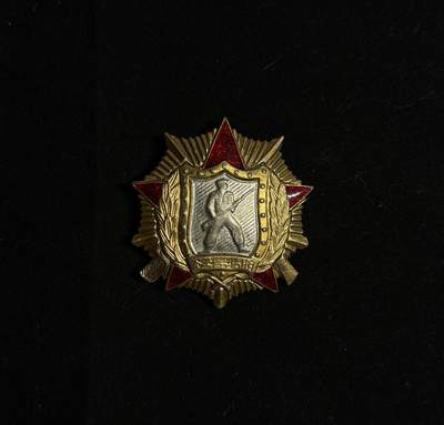 欢庆元旦！戎马世界章牌大赏第109期元旦大拍 - 朝鲜一级战士荣誉勋章，五个角珐琅有修补