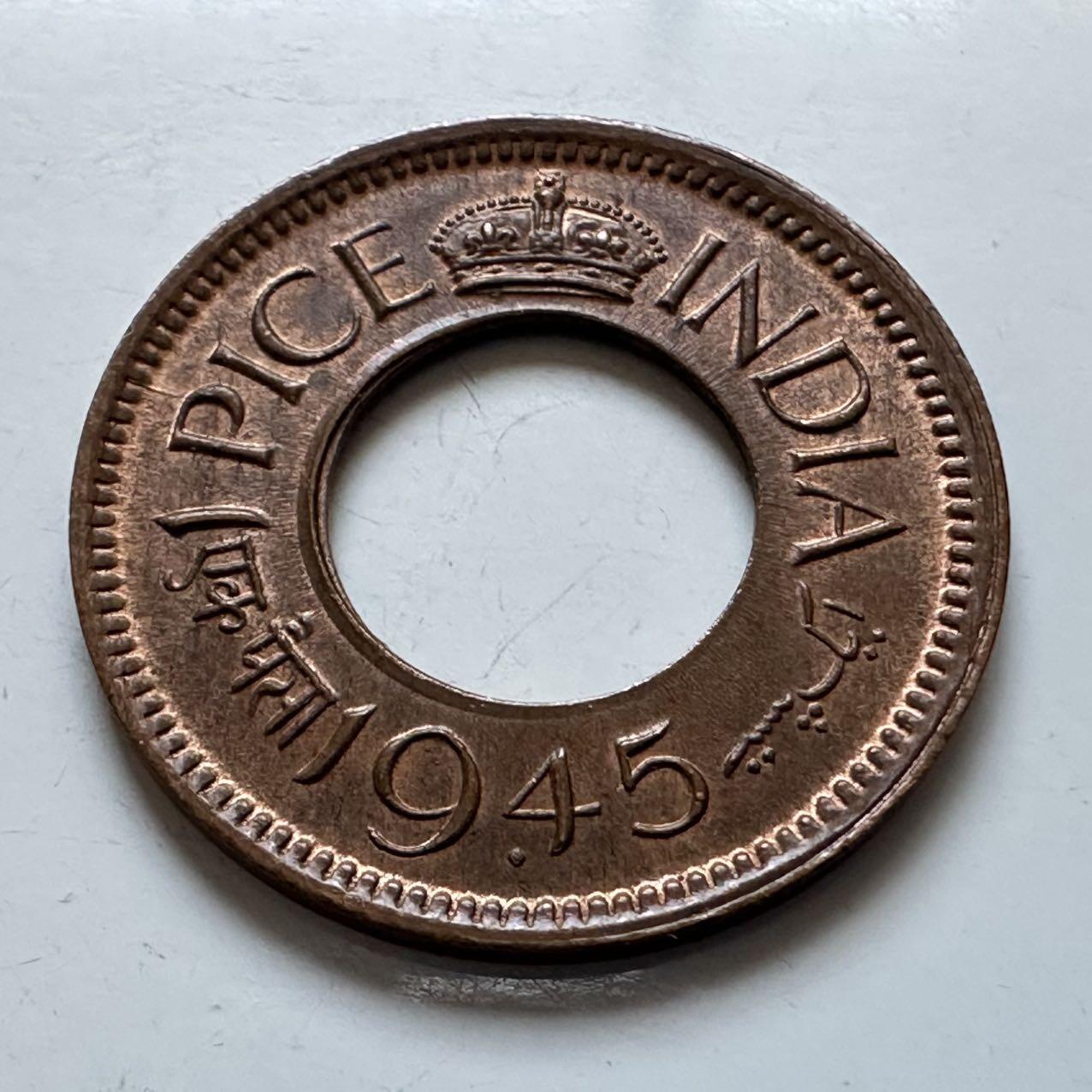 🌹外币初藏🌹🐯2025年第142场  每周二四六晚8️⃣点 接代拍 英属印度1945年一派沙 