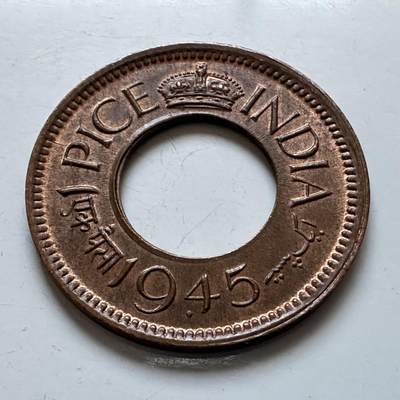 🌹外币初藏🌹🐯2025年第142场  每周二四六晚8️⃣点 接代拍 - 英属印度1945年一派沙 