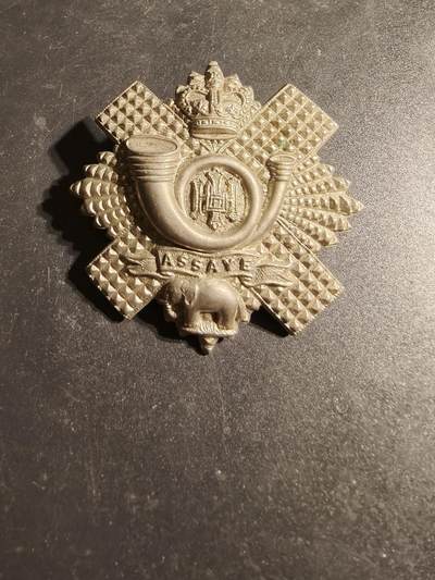 老王徽章第170期 - 英国高地轻步兵团帽徽     一战时期