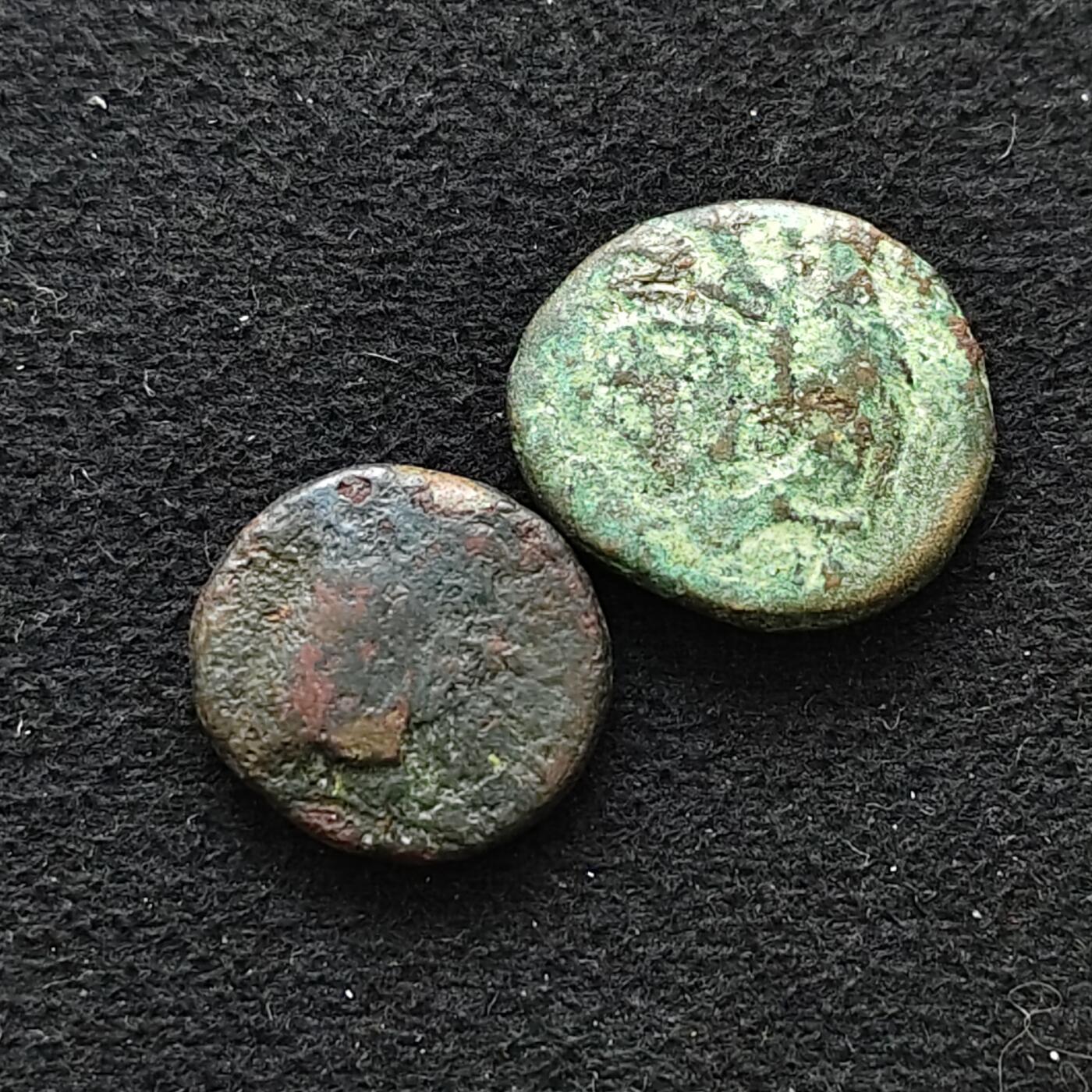 【全场包邮】纯粹捡漏拍486场（免费代拍第23场） 【古钱·自辨】丝绸之路铜币2枚一组