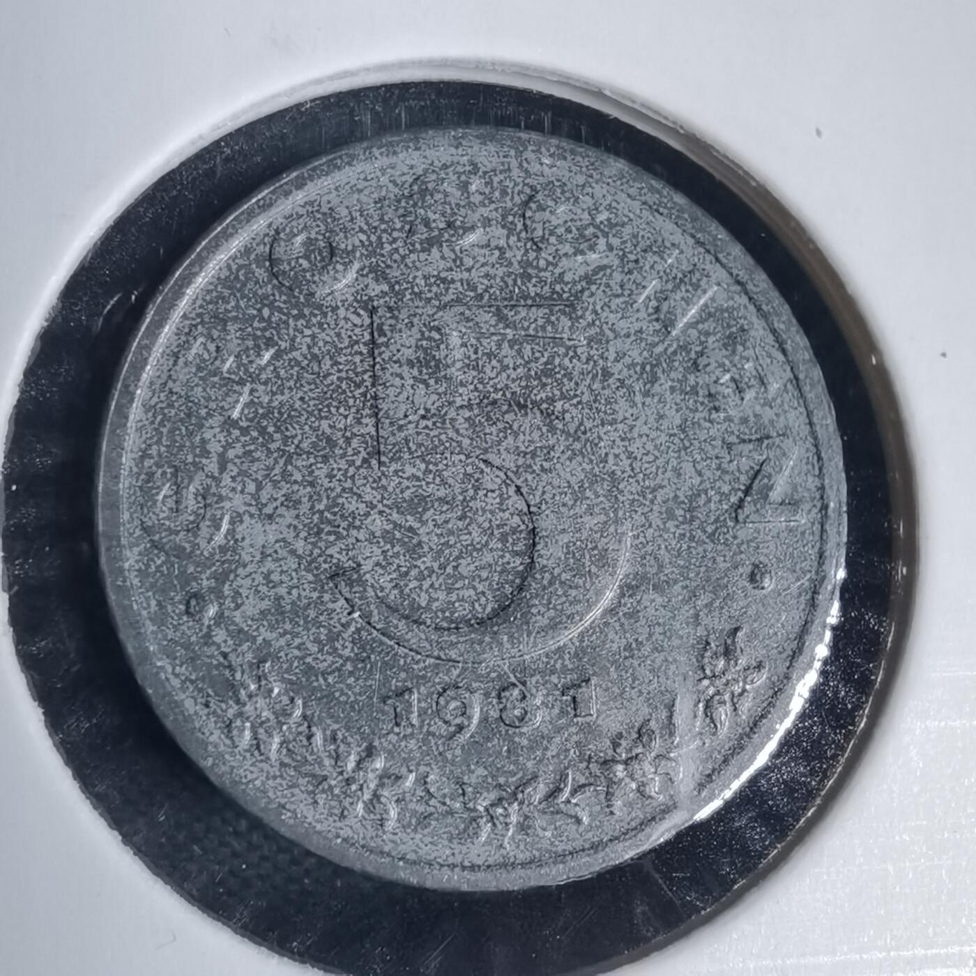 沼泽如烟--第937场 奥地利1981年5格罗申