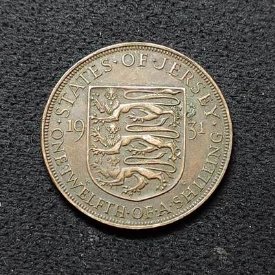 【全场包邮】纯粹捡漏拍486场（免费代拍第23场） - 泽西1931年乔治五世1/12先令大铜币