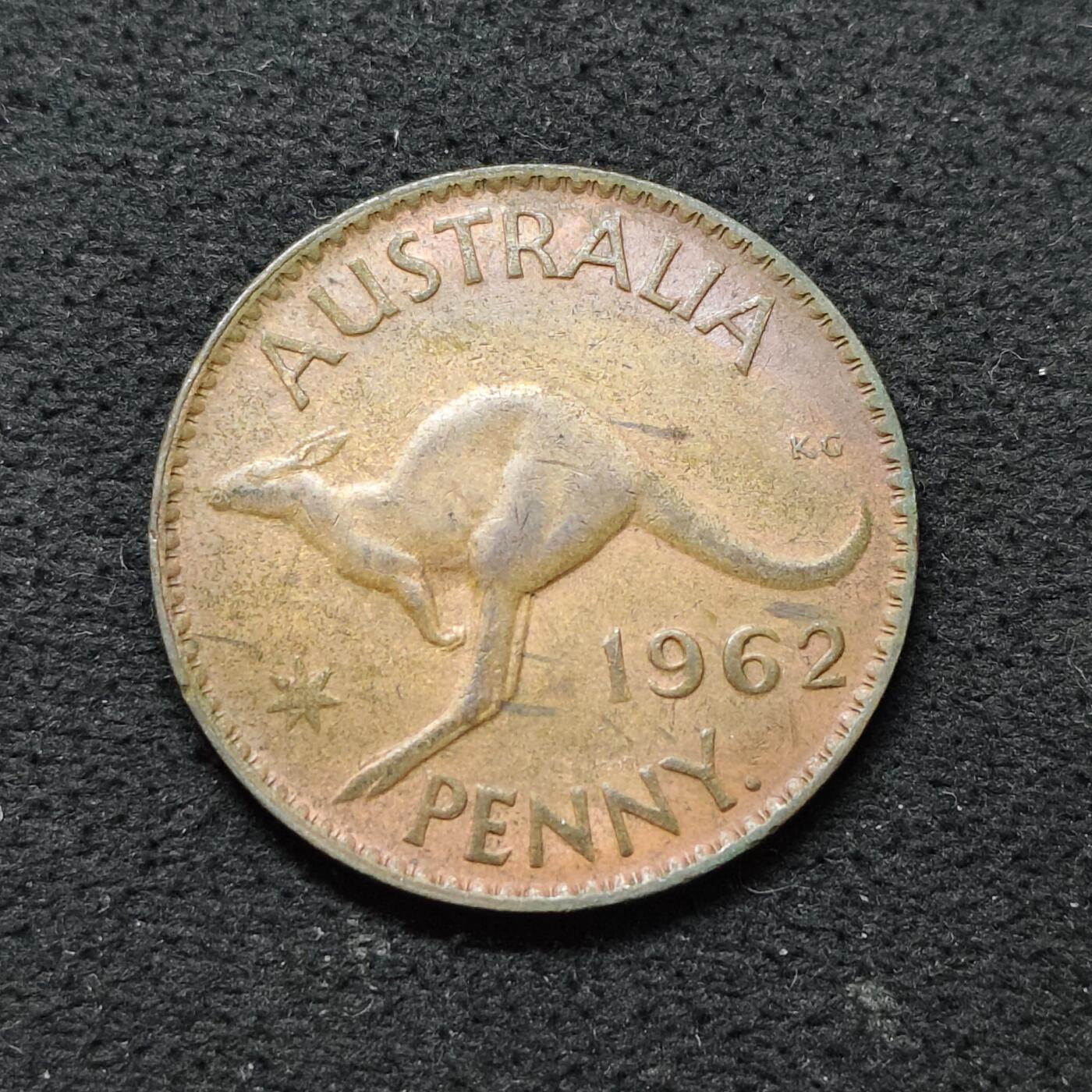 【全场包邮】纯粹捡漏拍486场（免费代拍第23场） 澳大利亚1962年女王1便士大铜币