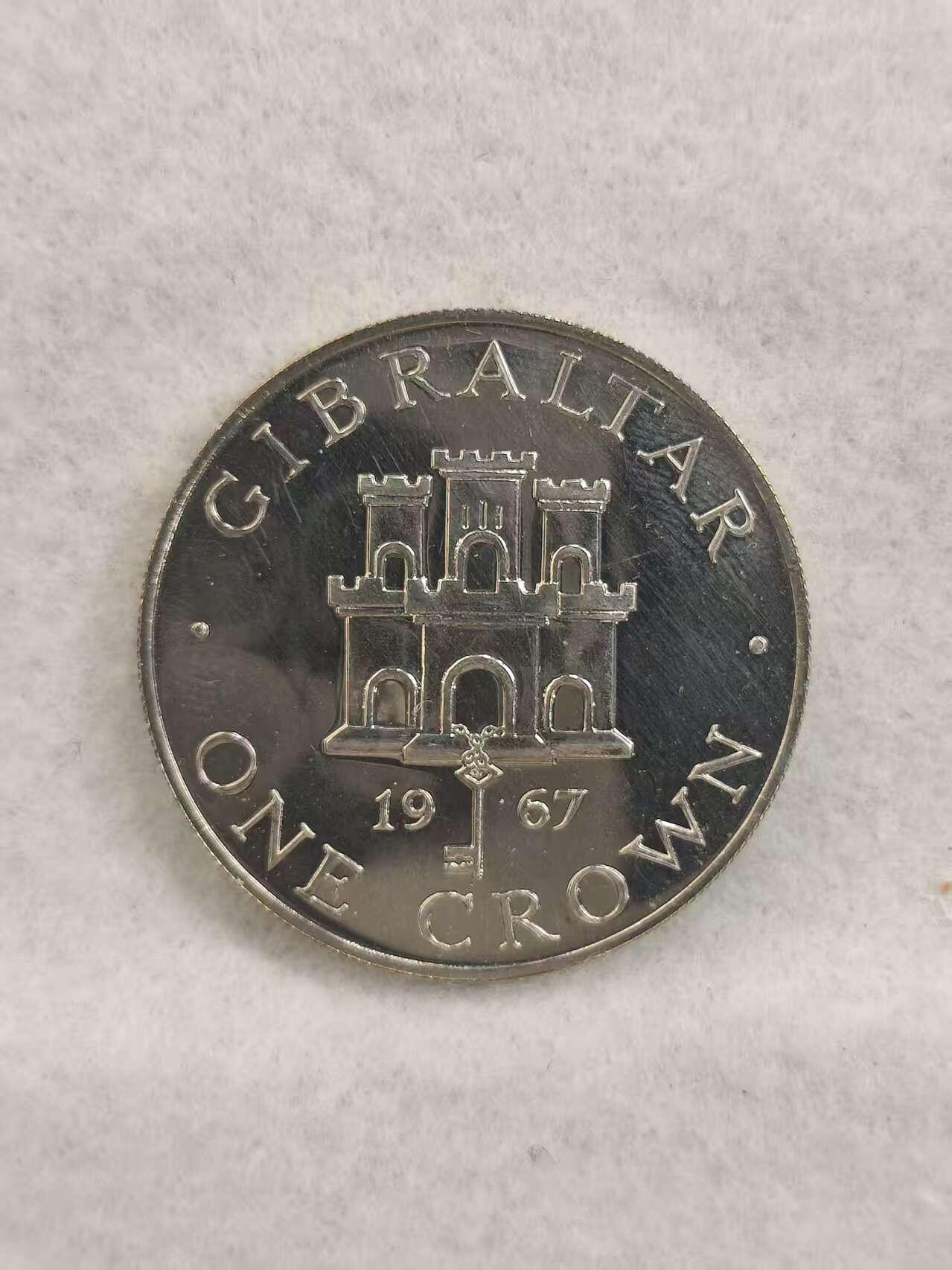 G&W世界散币，银币处理专场（第39场） 直布罗陀1967年1克朗  银币