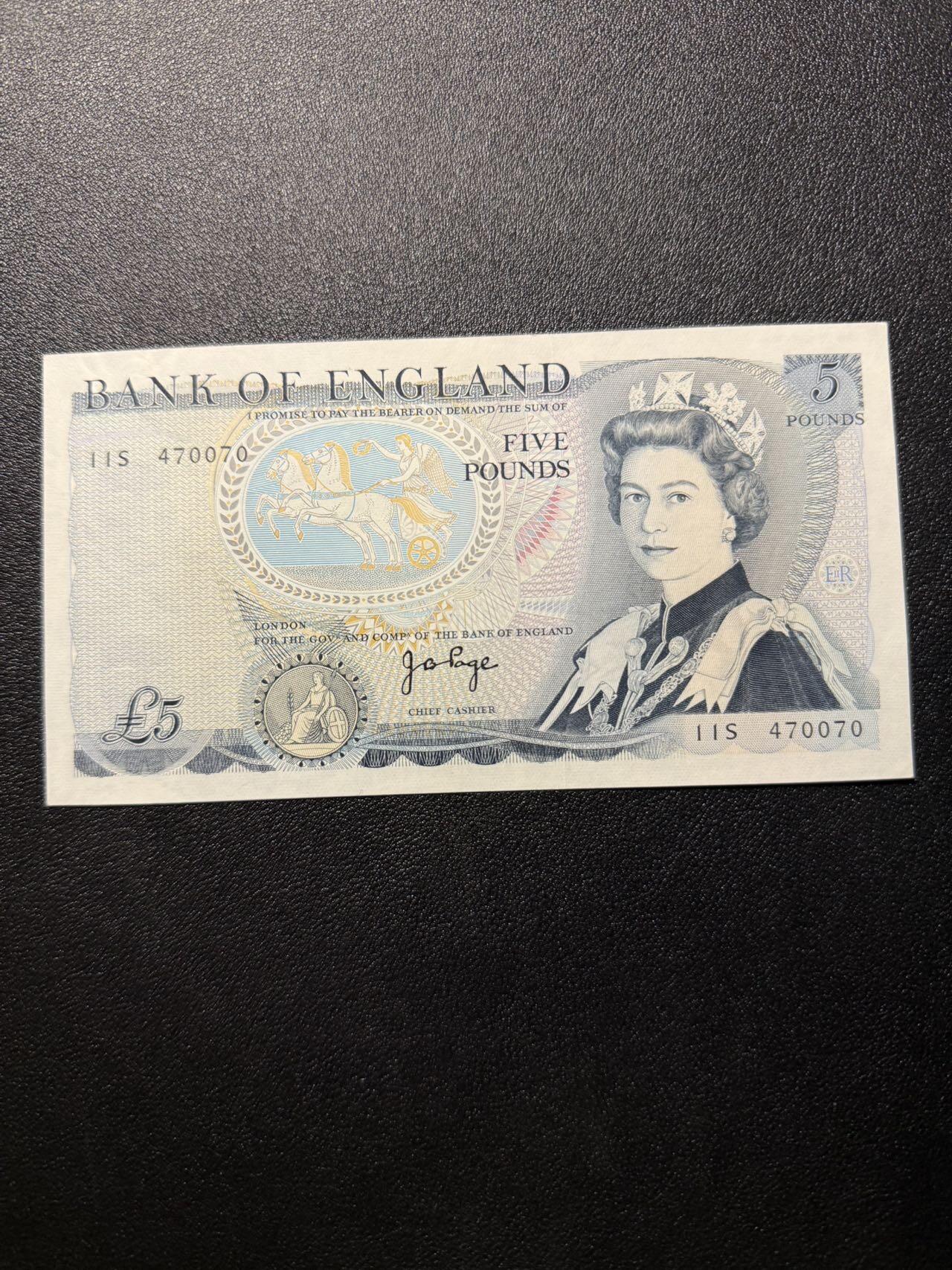 第14期 库存低价起拍 英国D序 5镑 全新unc