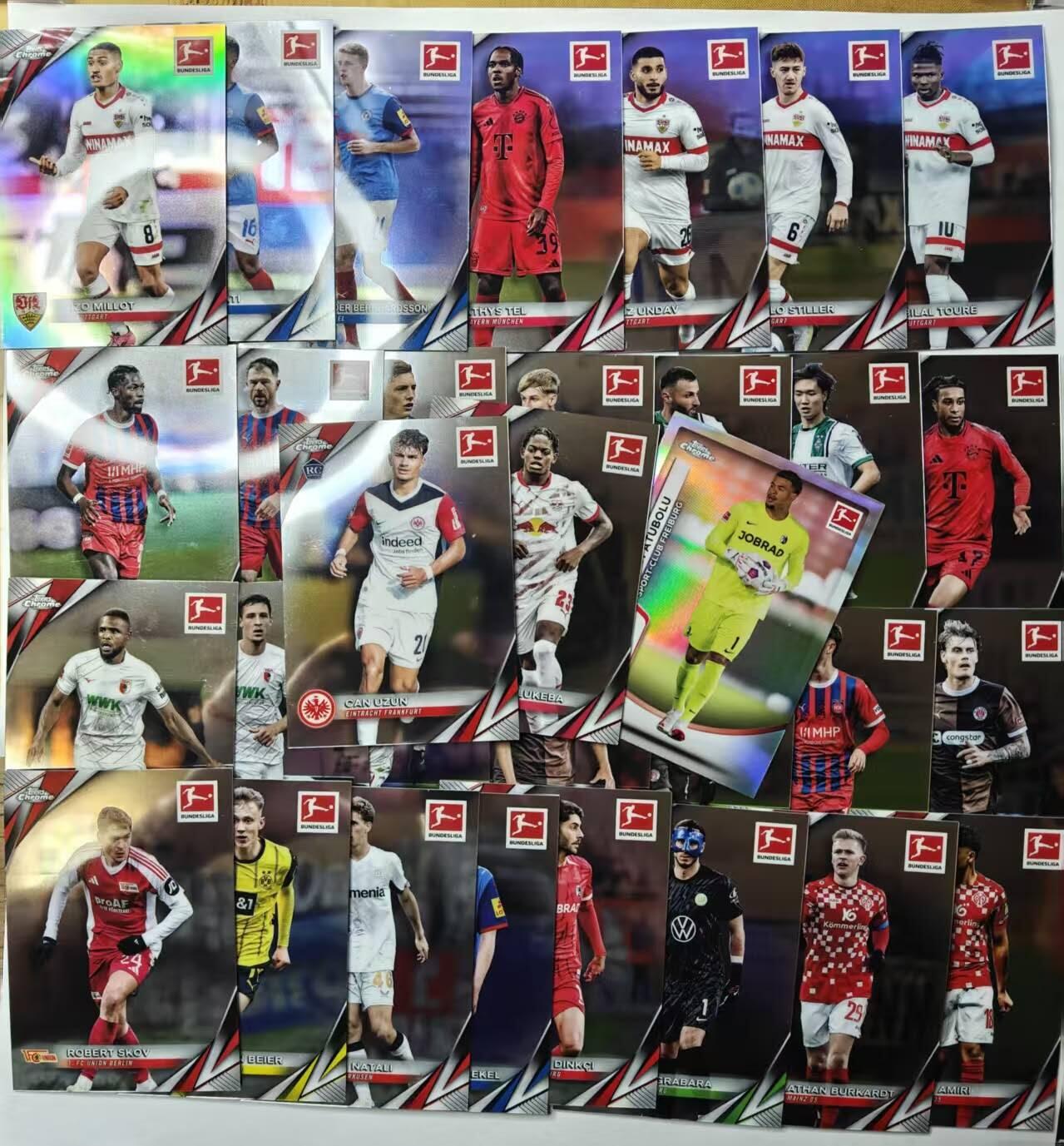 龙虎卡牌-六八场（无佣金，周六结拍，欢迎送拍） 32张不重复 Topps 德甲官方球星卡