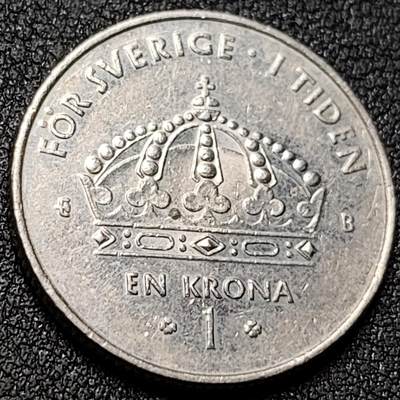 泉币菌-第150场-精品福利场 - 2002年 瑞典1克朗25mm铜镍 皇冠 