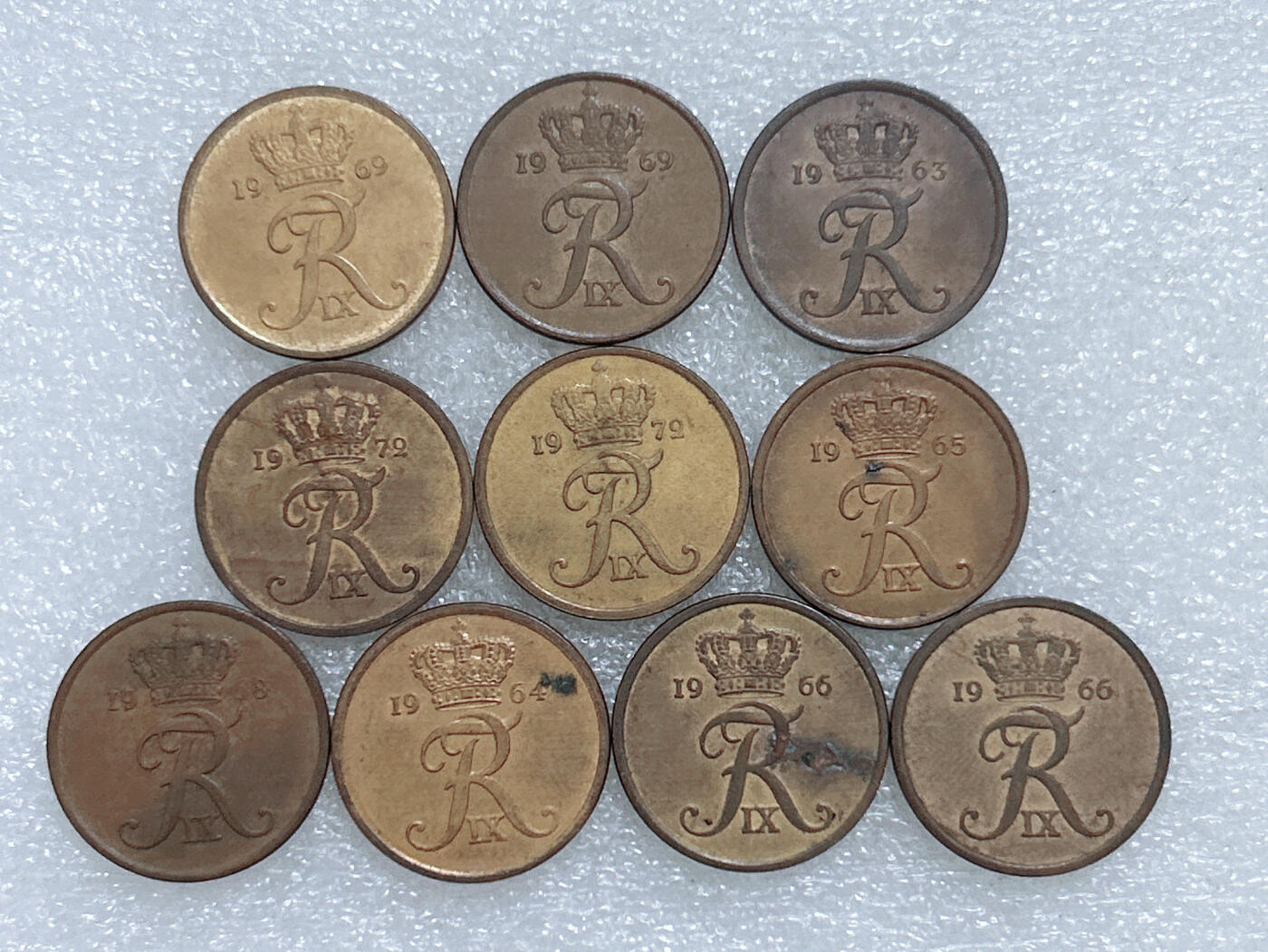 第一海外回流一元起拍收藏 散集专场  第277期 丹麦5欧尔硬币 10枚