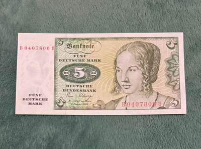 【礼羽收藏】🌏世界钱币拍卖第116期 - 德国 1980年5马克 全新UNC